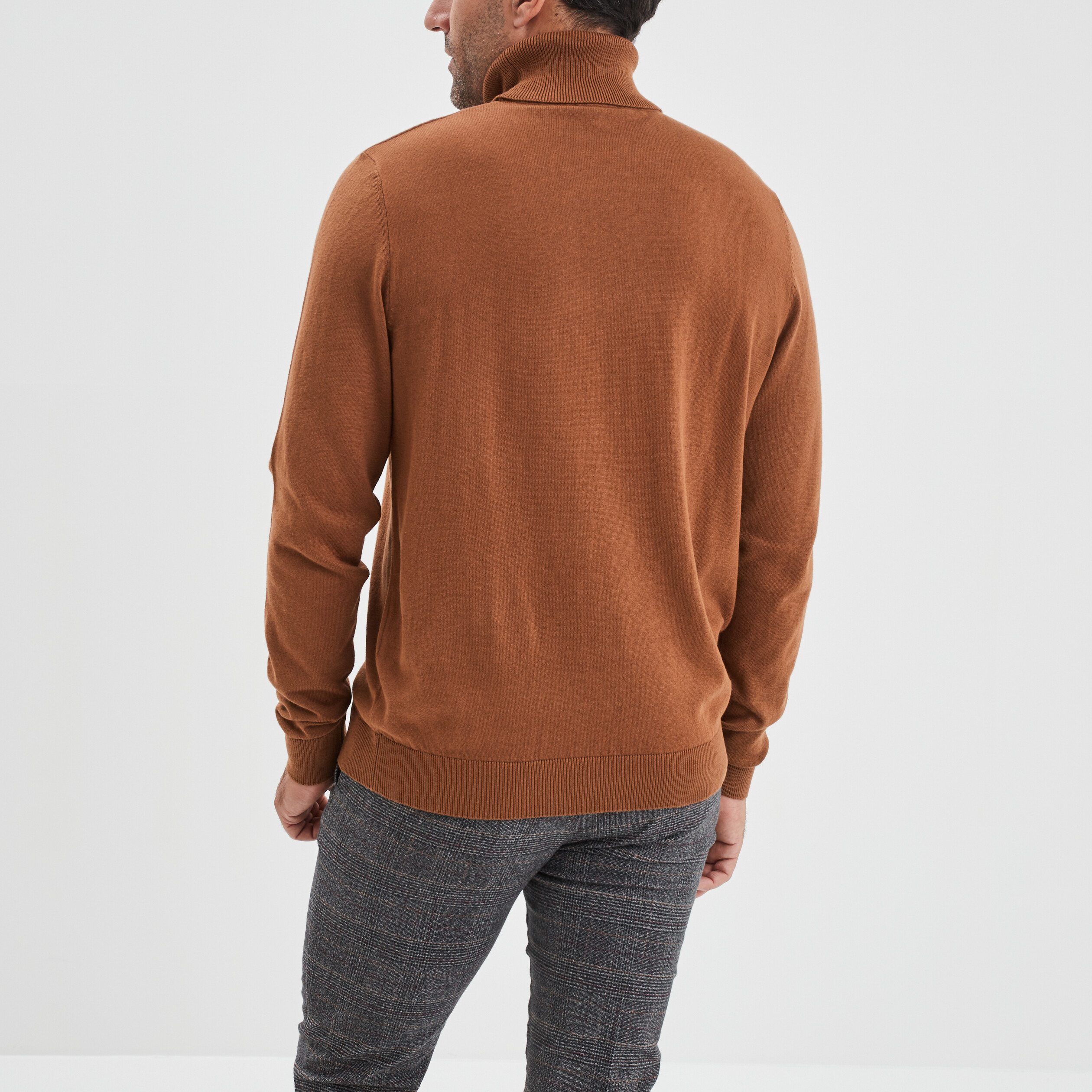 Col roulé camel homme sale