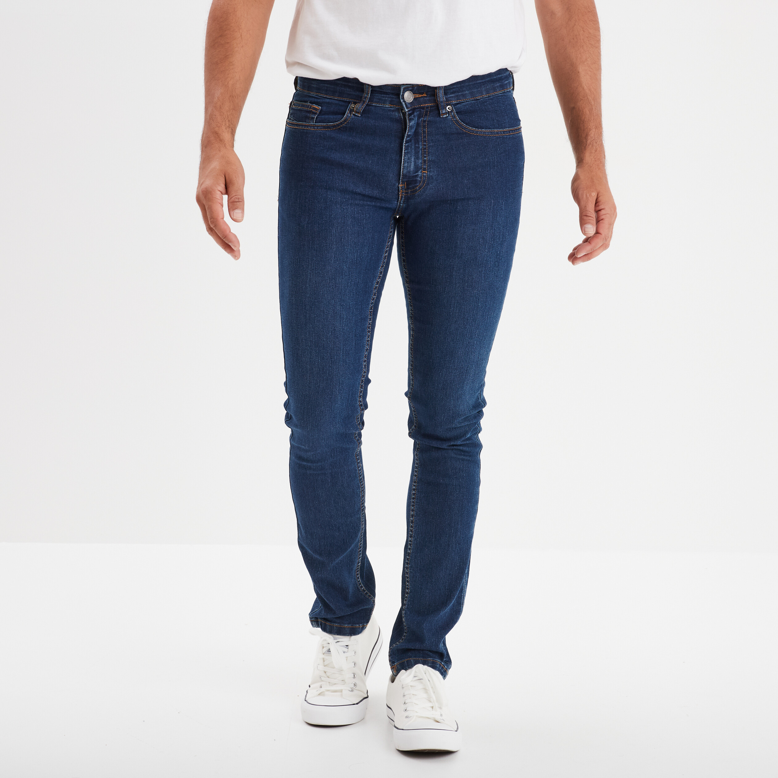 Jeans coupe skinny 5 poches denim stone homme