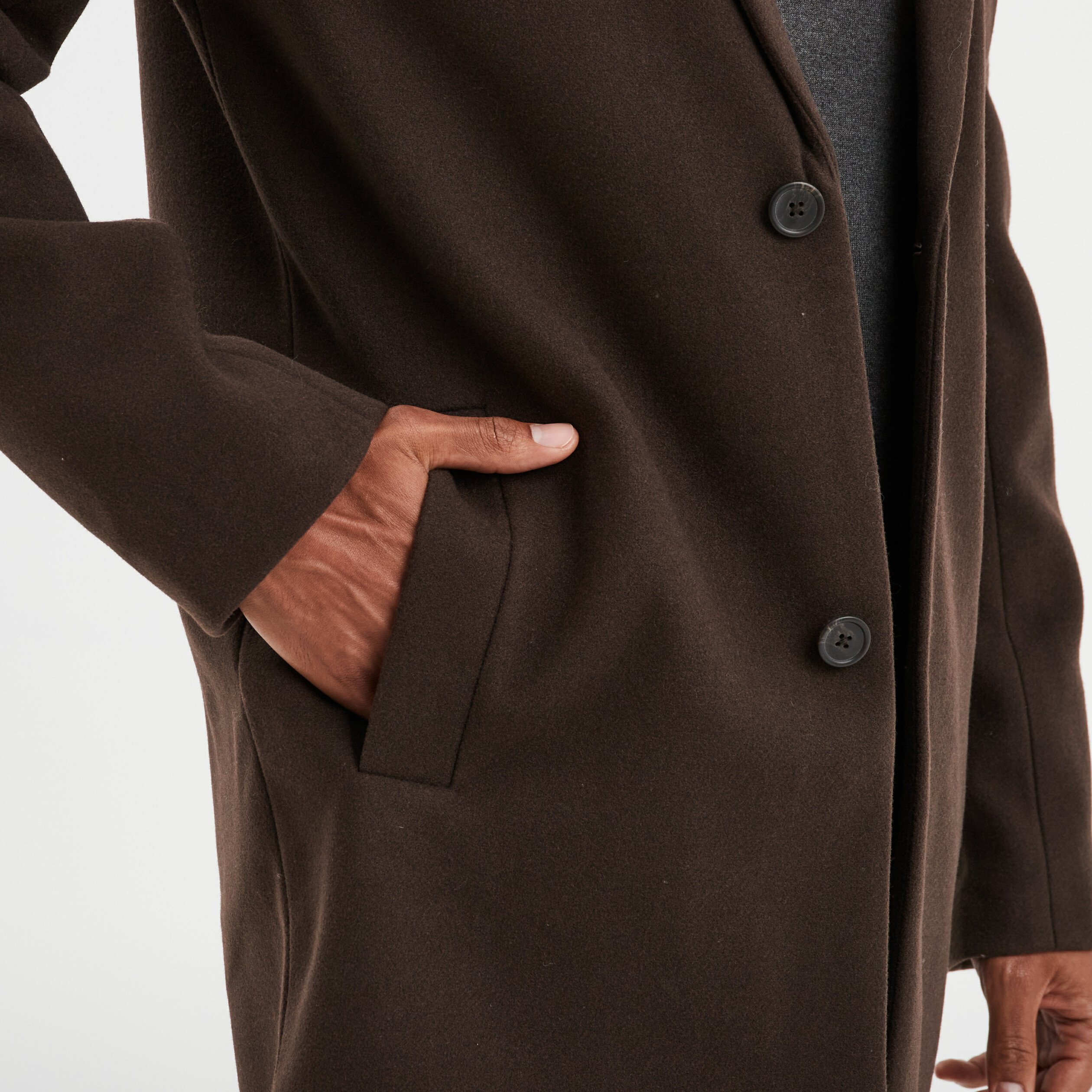 Manteau marron foncé homme best sale